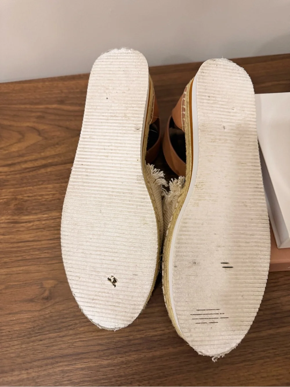 See By Chloé Cream Woven Fringe Espadrille Sandals with Tan Ankle Straps
